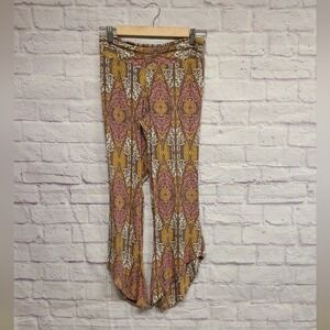 Free People Pink and Orange Wide‎ Leg Pants